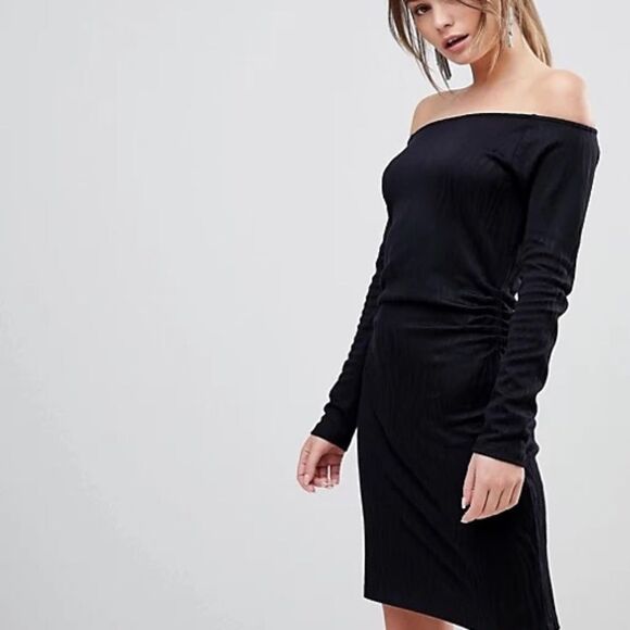 REISS Edita Off Shoulder Bodycon Dress D108 - Picture 1 of 9